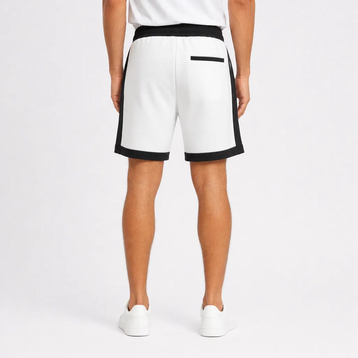 Men's White Woodrow Colorblock Shorts