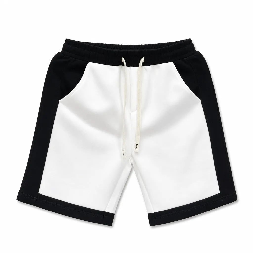 Silas Colorblock Shorts - Color:White;Size:S