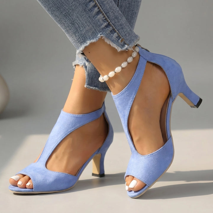 Miah Peep-Toe Roman Sandals - Color:Sky Blue;Size:35