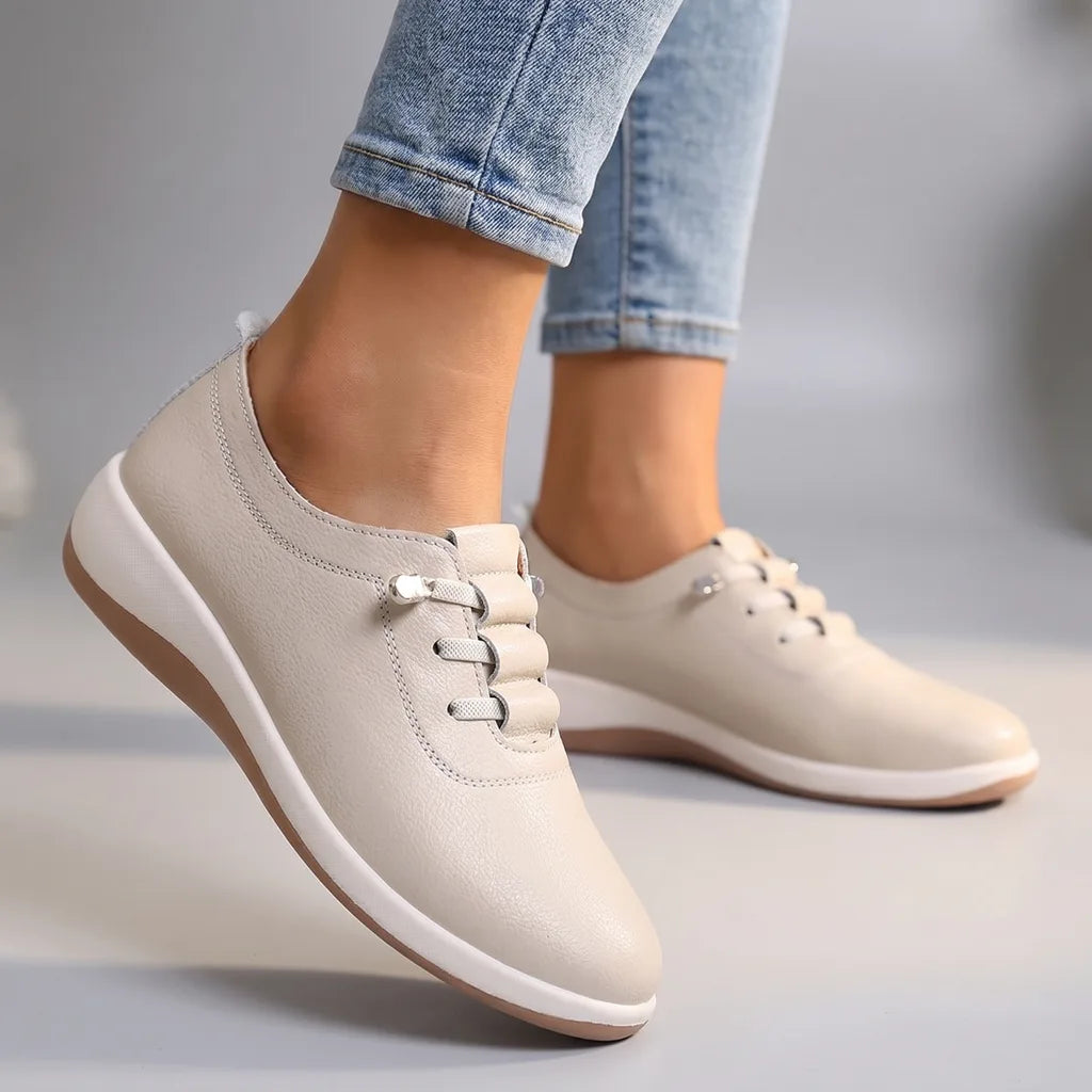 Skye Slip-On Loafers - Color:Off-White;Size:35