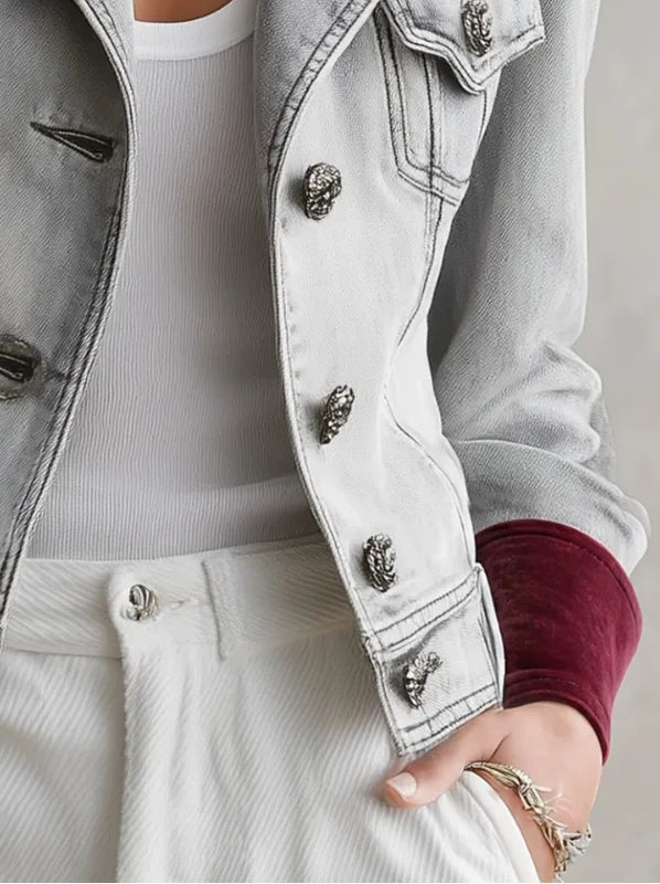 Women's Cropped Denim Jacket gray.jpg