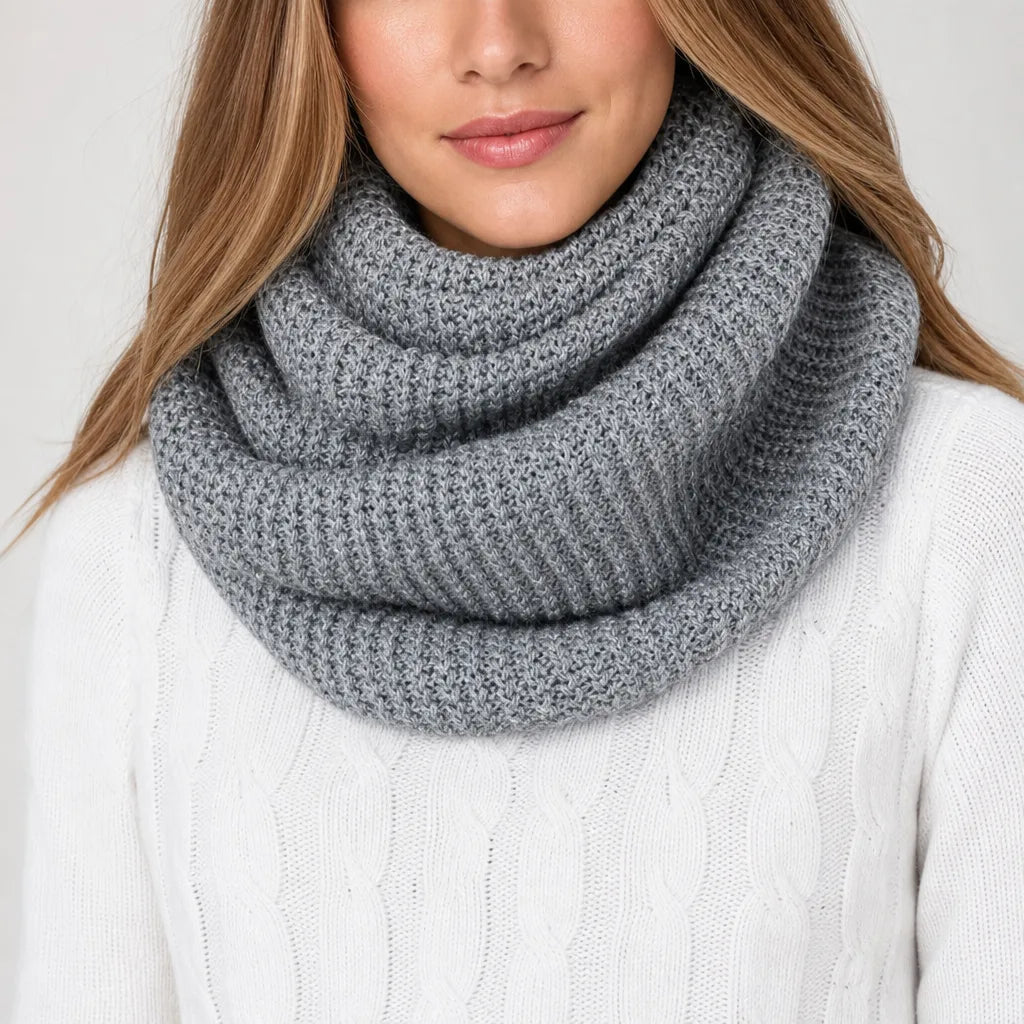 Women's Gray Sofia | Women's Warm Infinity Winter Scarve -No match