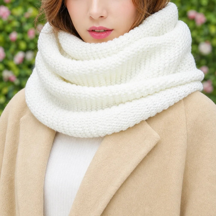 Women's White Sofia | Women's Warm Infinity Winter Scarve -No match