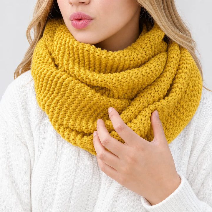 Women's Yellow Sofia | Women's Warm Infinity Winter Scarve -No match