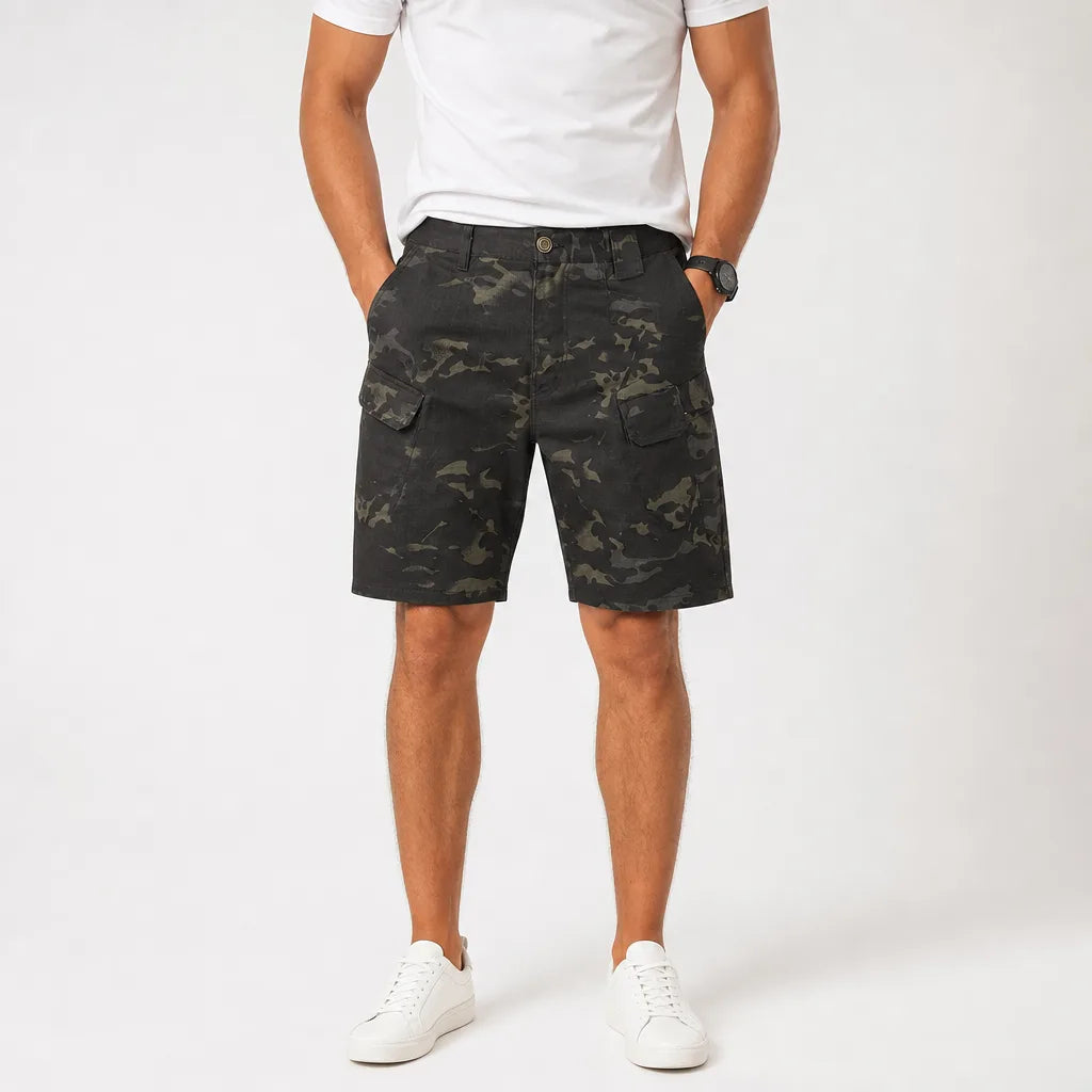 Men's Night Camouflage Garrison Tactical Cargo Shorts