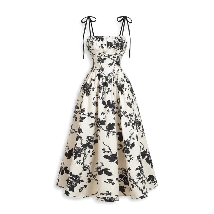 Sophia Floral Maxi Dress - Color:Black;Size:XS