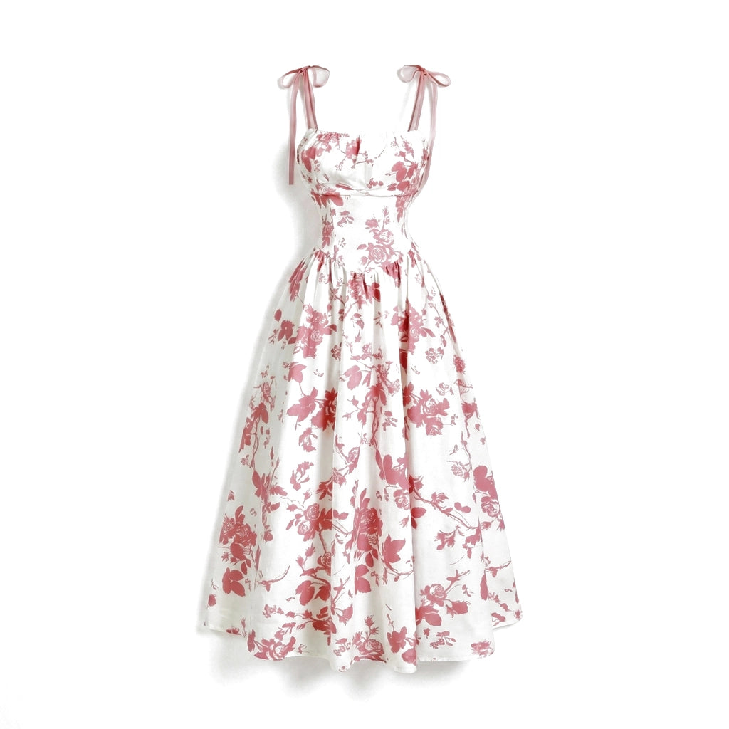 Sophia Floral Maxi Dress - Color:Peach;Size:XS