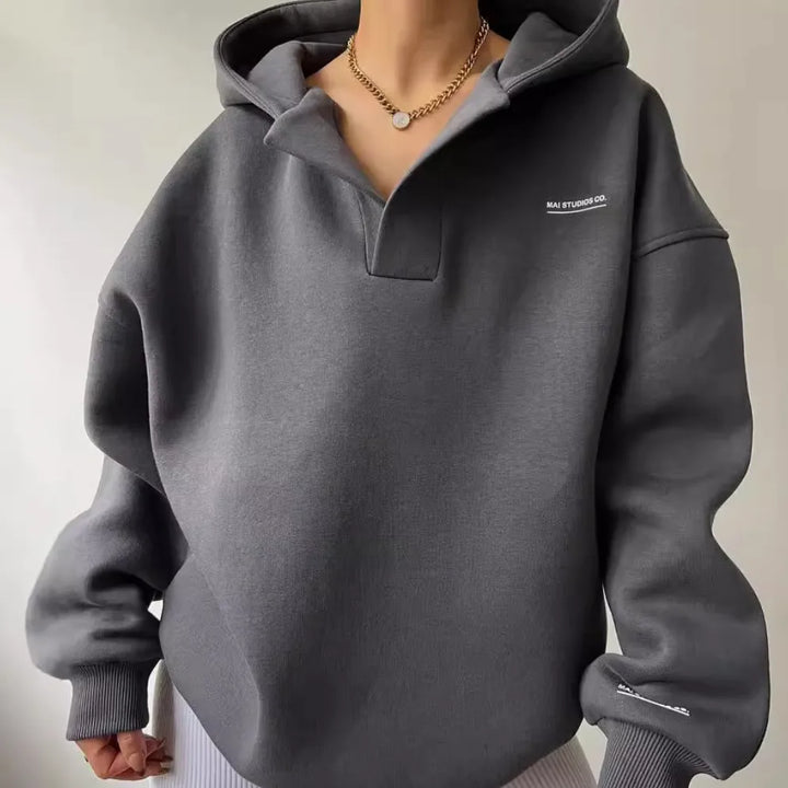 Stacey | Women's Oversized Hoodie Sweater - Color:Gray;Size:S