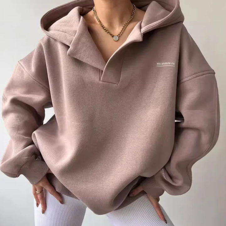 Stacey | Women's Oversized Hoodie Sweater - Color:Pink;Size:S