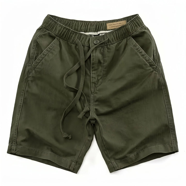 Stamford Vintage Straight Shorts - Color:Army Green;Size:XS