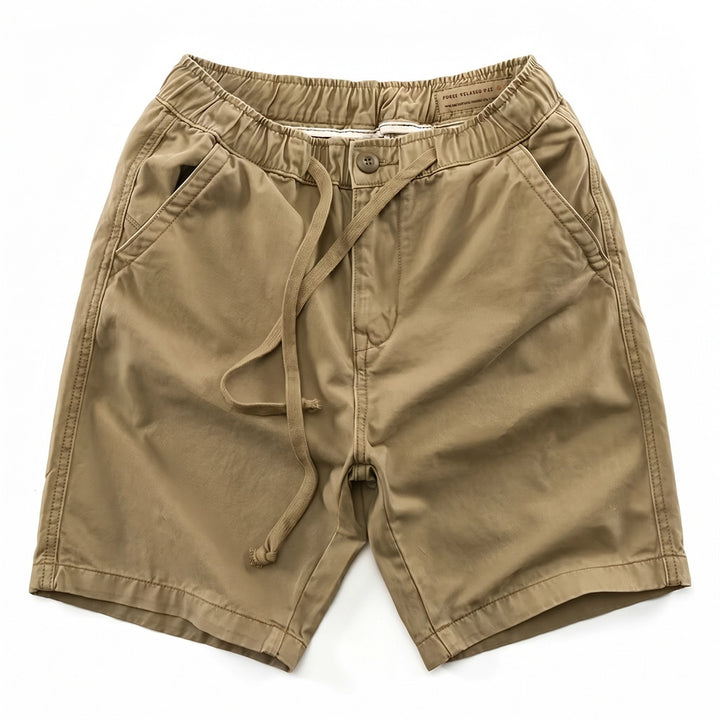 Stamford Vintage Straight Shorts - Color:Khaki;Size:XS