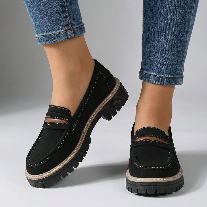 Stella Orthopedic Platform Loafers - Color:Black;Size:36