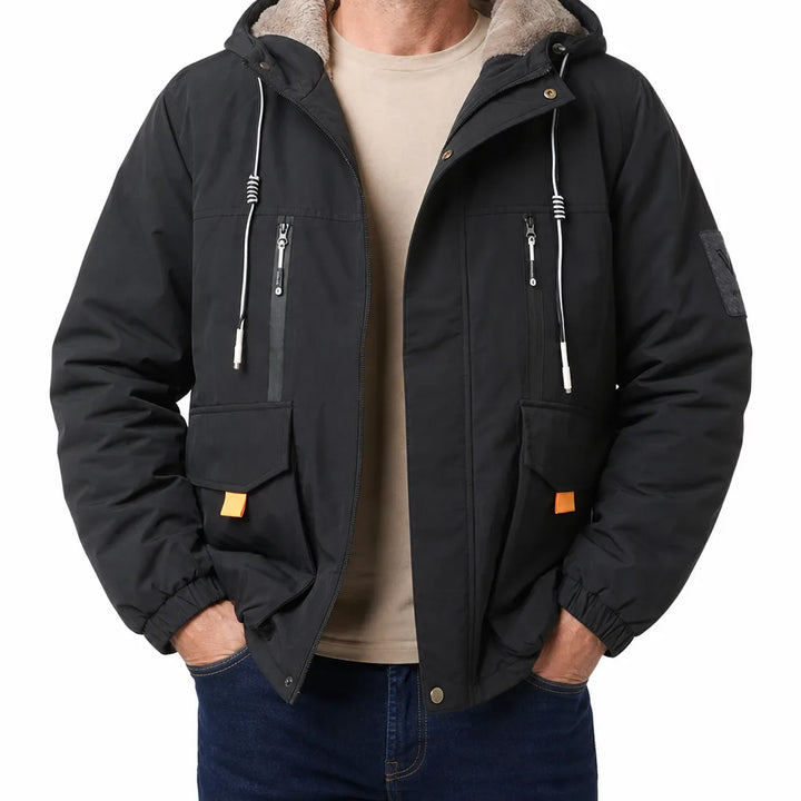 Sterling Fleece Lined Mens Jacket - Color:Black;Size:M