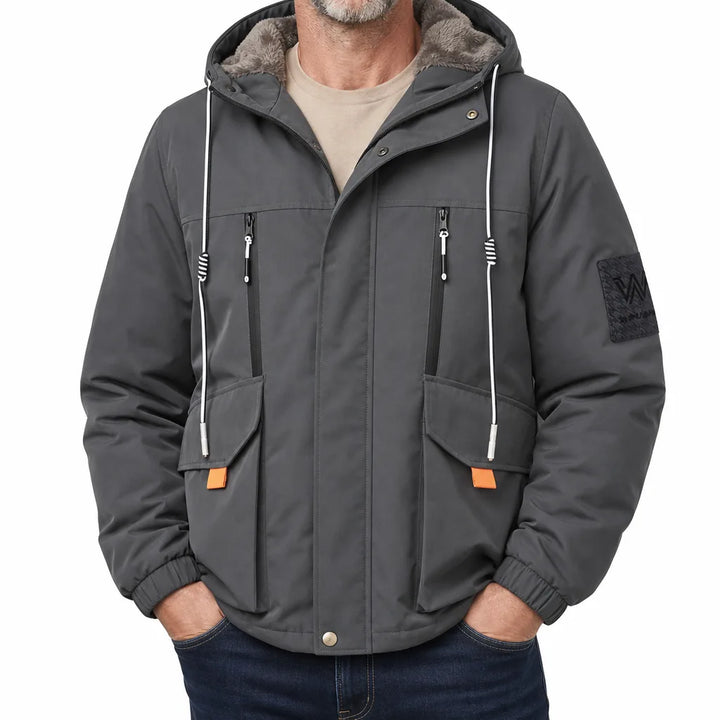 Sterling Fleece Lined Mens Jacket - Color:Gray;Size:M