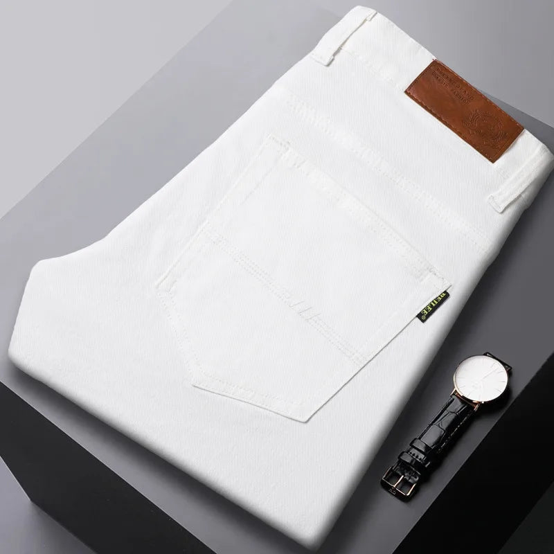 Stuart Cotton Stretch Jeans - Color:White;Size:28