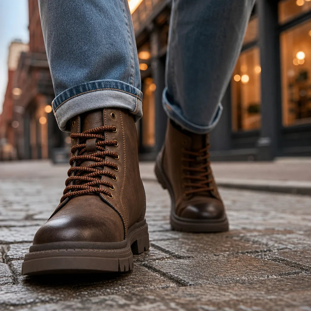 Men's Beige Sullivan High-Top Boots
