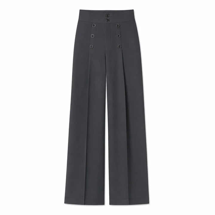 Summer Wide-Leg Pants - Color:Gray;Size:27