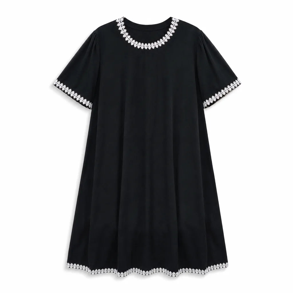Susanna Midi Dress - Color:Black;Size:M