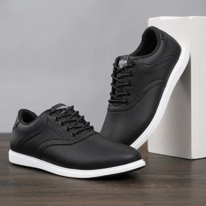 Sutton Lace-Up Court Sneakers - Color:Black;Size:39