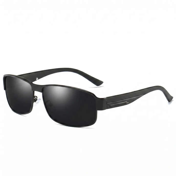 Men's Black Knowles Square Polarized Shades