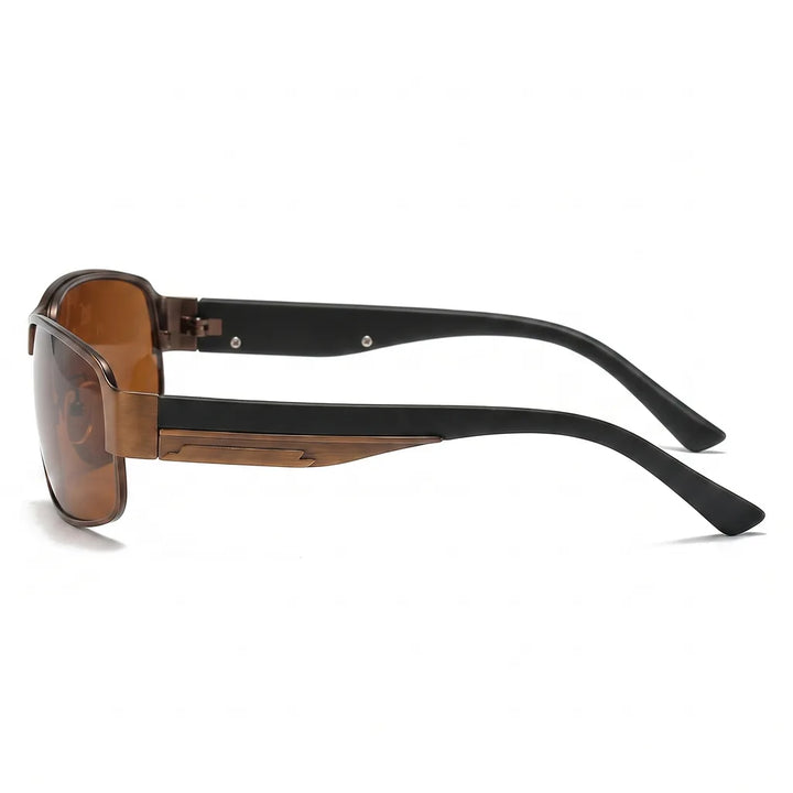 Men's Brown Knowles Square Polarized Shades