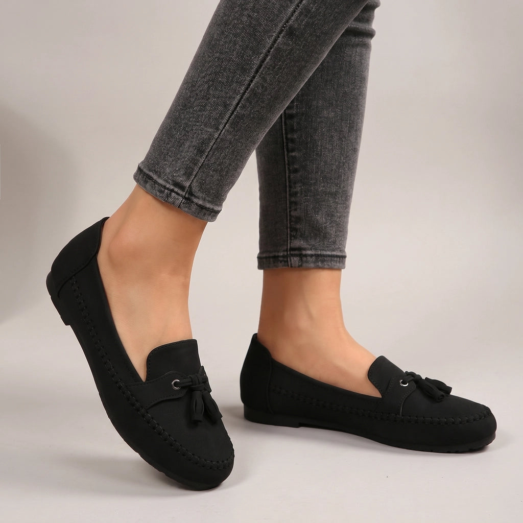 Sylvie Tassel Loafers - Color:Black;Size:36