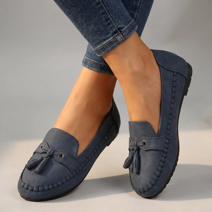 Sylvie Tassel Loafers - Color:Navy;Size:36