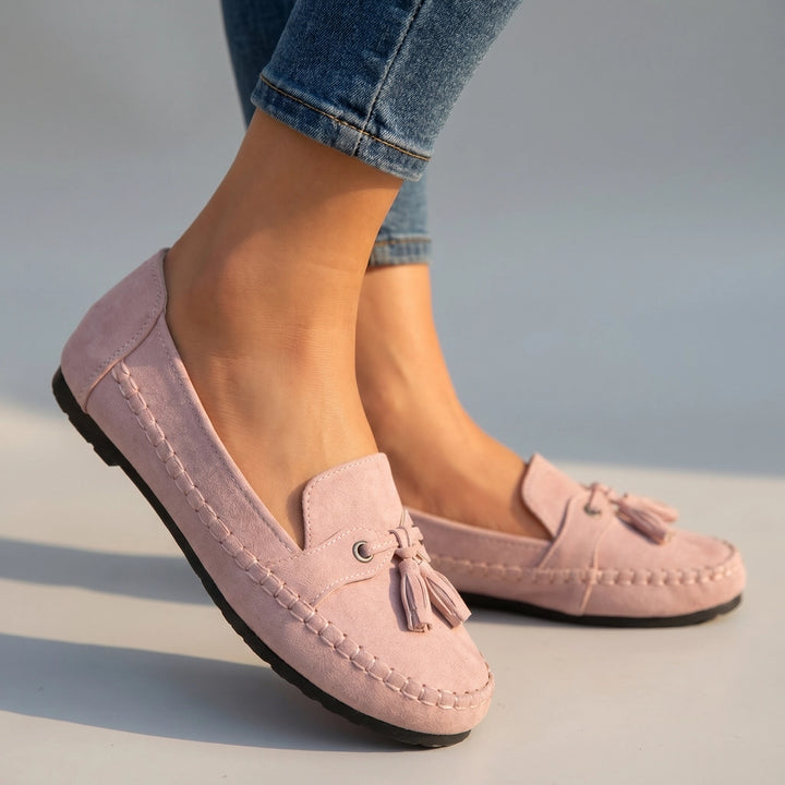 Sylvie Tassel Loafers - Color:Pink;Size:36