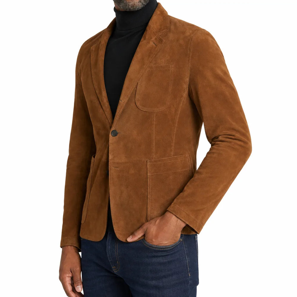 Talbot | Men's Fall 1950's Pocket Blazer - Color:Brown;Size:XS