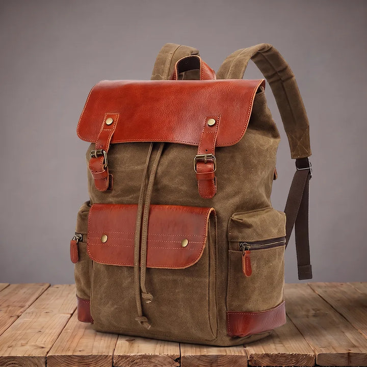 Men's Brown Talbot Canvas Backpack