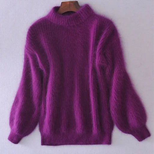 Tallulah | Women's Cozy Knit Sweater - Size:XS;Color:Purple