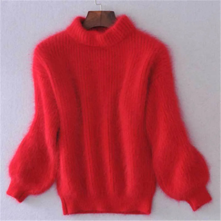 Tallulah | Women's Cozy Knit Sweater - Size:XS;Color:Red