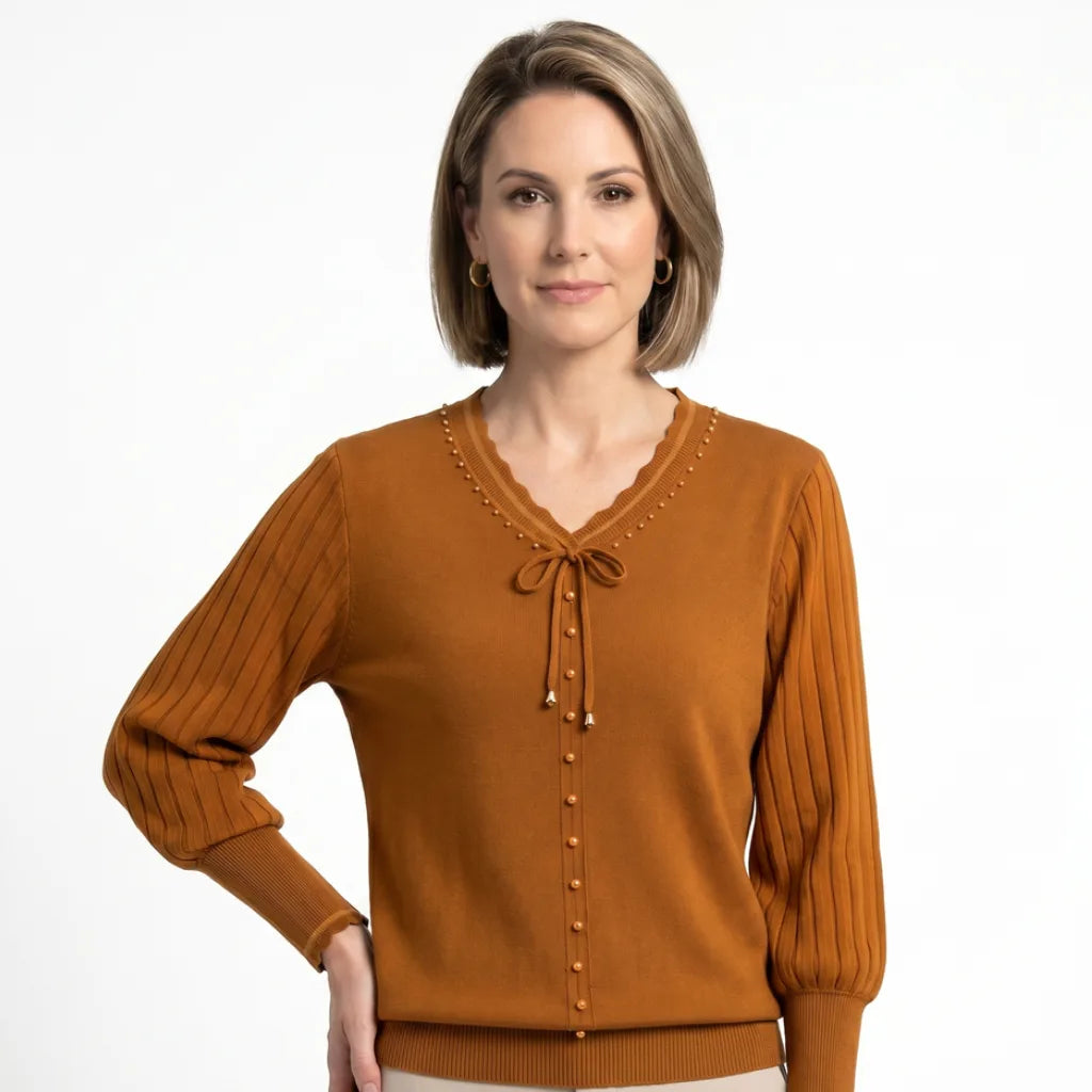 Women's Talbot V Neck Knit Top