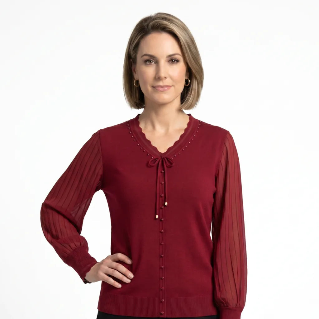 Women's Talbot V Neck Knit Top