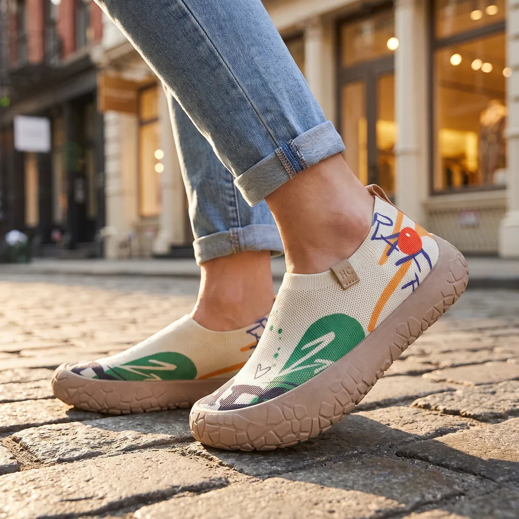 Women's Beige Cohen Slip On Platform Sneakers