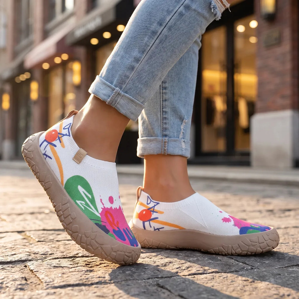 Women's White Cohen Slip On Platform Sneakers