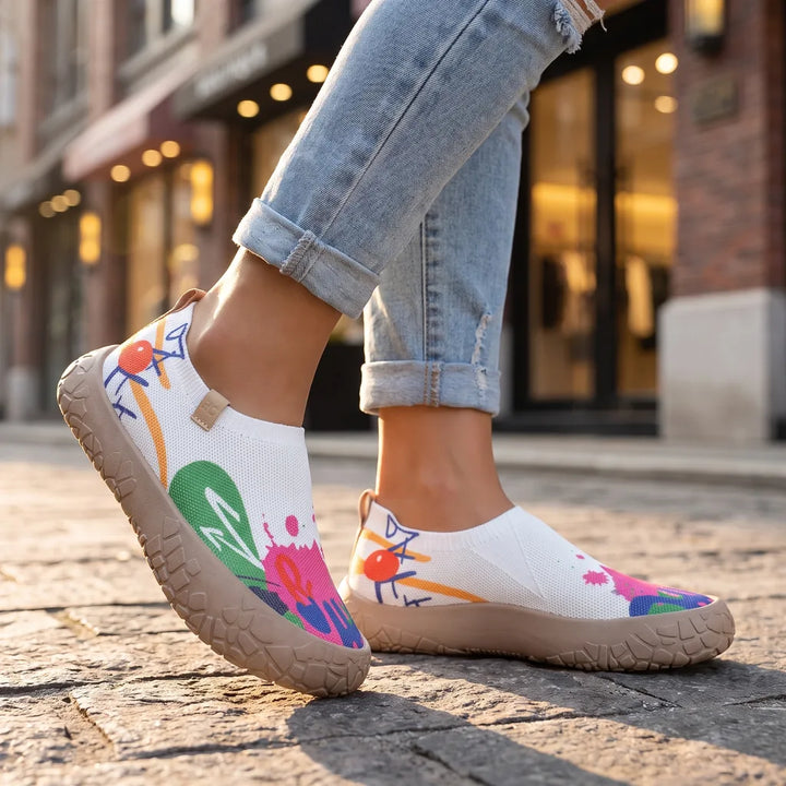 Women's White Cohen Slip On Platform Sneakers