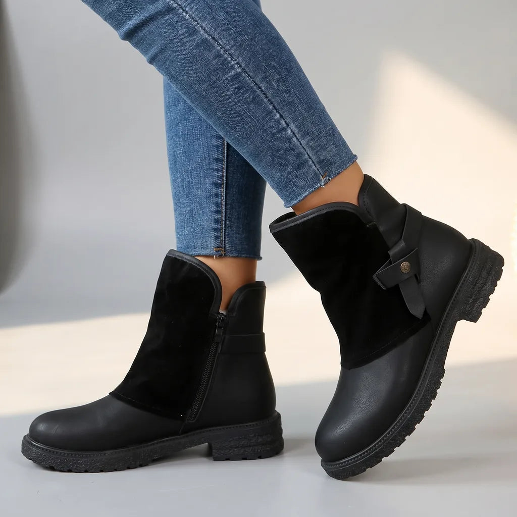 Taya | Women's Orthopedic Winter Ankle Boots - Color:Black;Size:37