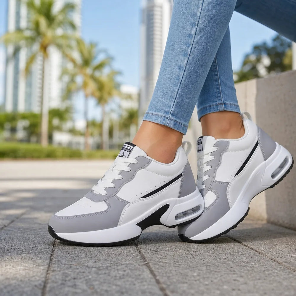 Women's Gray Hurley Hidden Wedge Sneakers