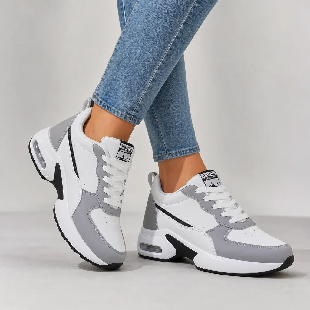 Women's Gray Hurley Hidden Wedge Sneakers