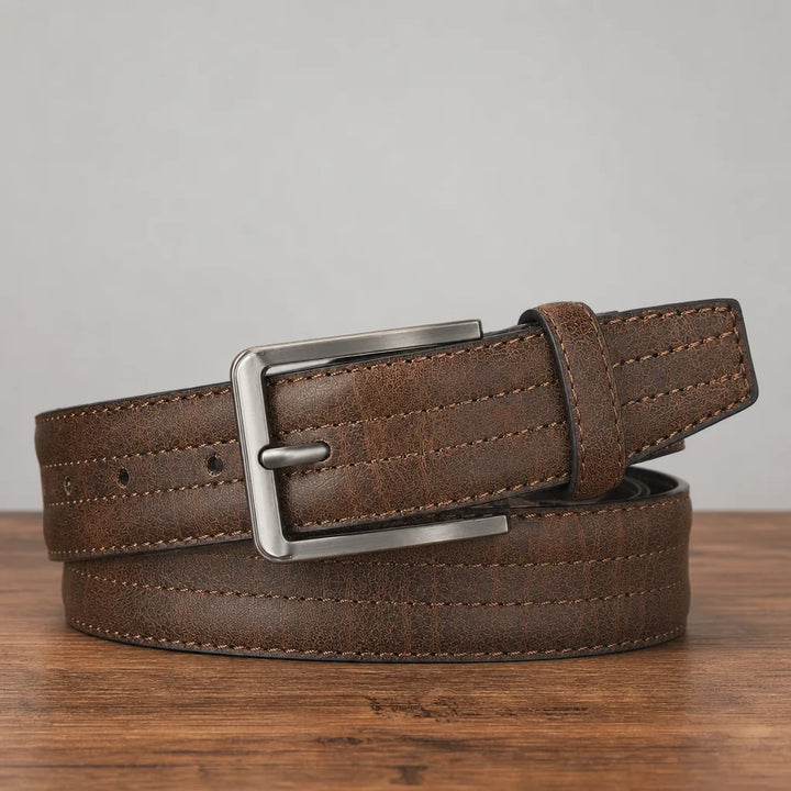 Thackeray Pin Buckle Belt - Color:Brown;Length (cm):125 cm