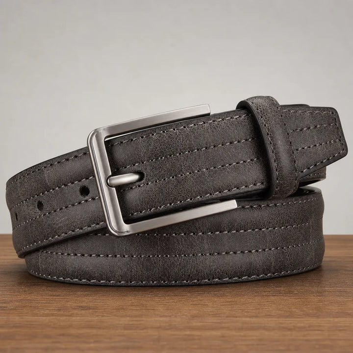 Thackeray Pin Buckle Belt - Color:Gray;Length (cm):125 cm