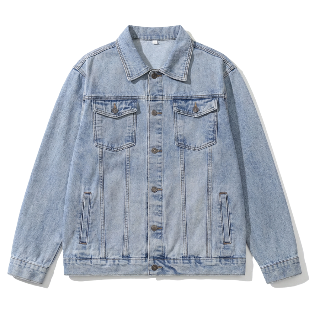 Thatcher Vintage Denim Jacket - Color:9021 Light Blue;Size:S