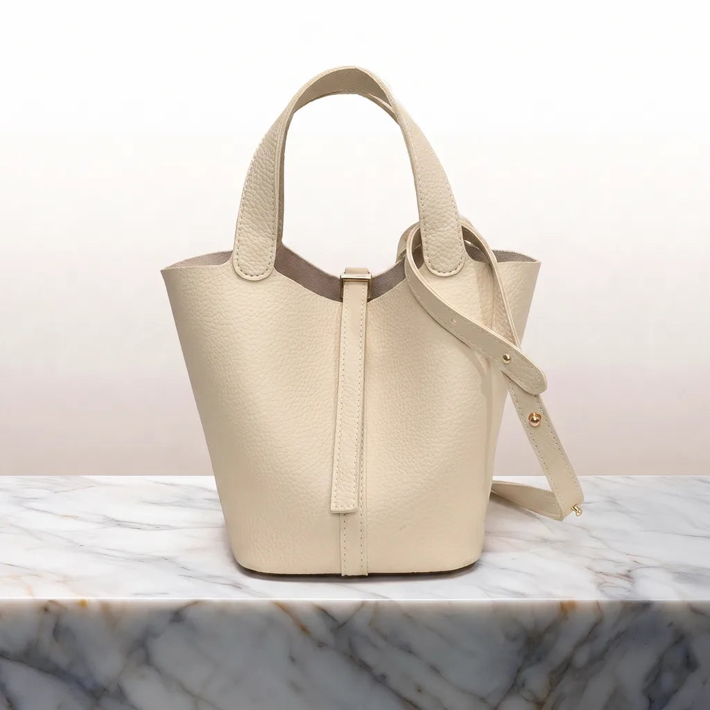 The Willow Handcrafted Tote Bag - Color:Beige