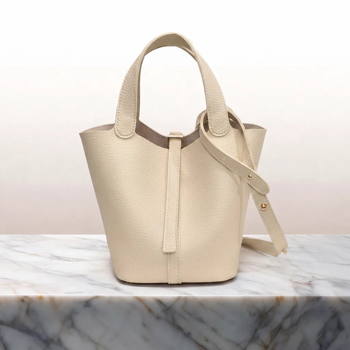 The Willow Handcrafted Tote Bag - Color:Beige