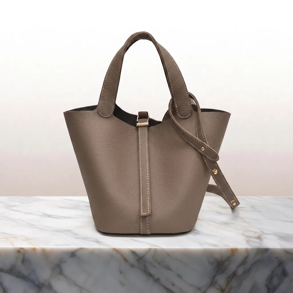 The Willow Handcrafted Tote Bag - Color:Brown