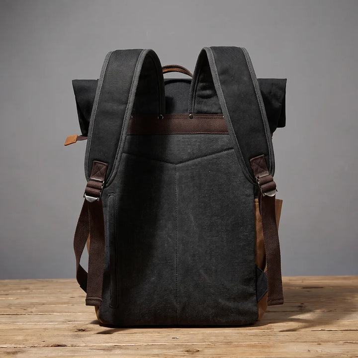 Men's Black Theodore Canvas Travel Backpack