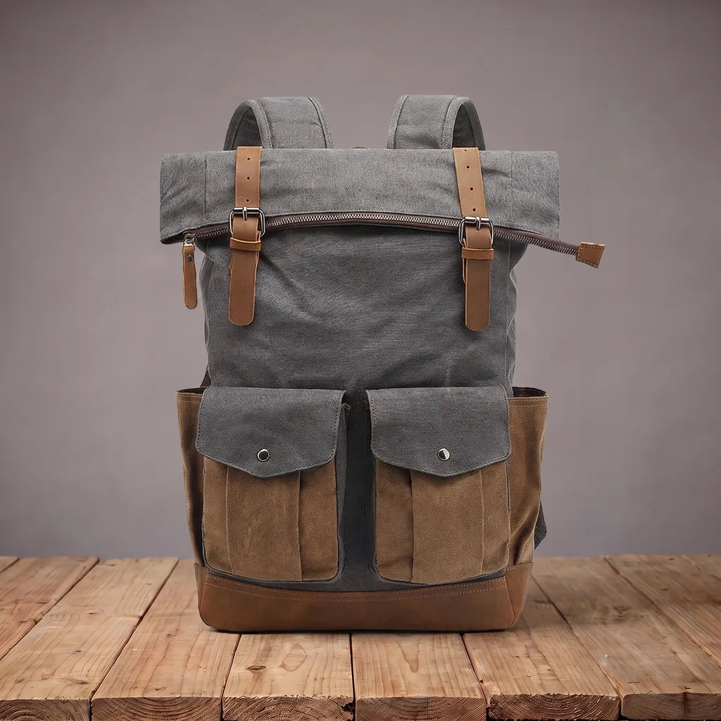 Theodore | mens laptop travel waterproof backpack - Color:Gray