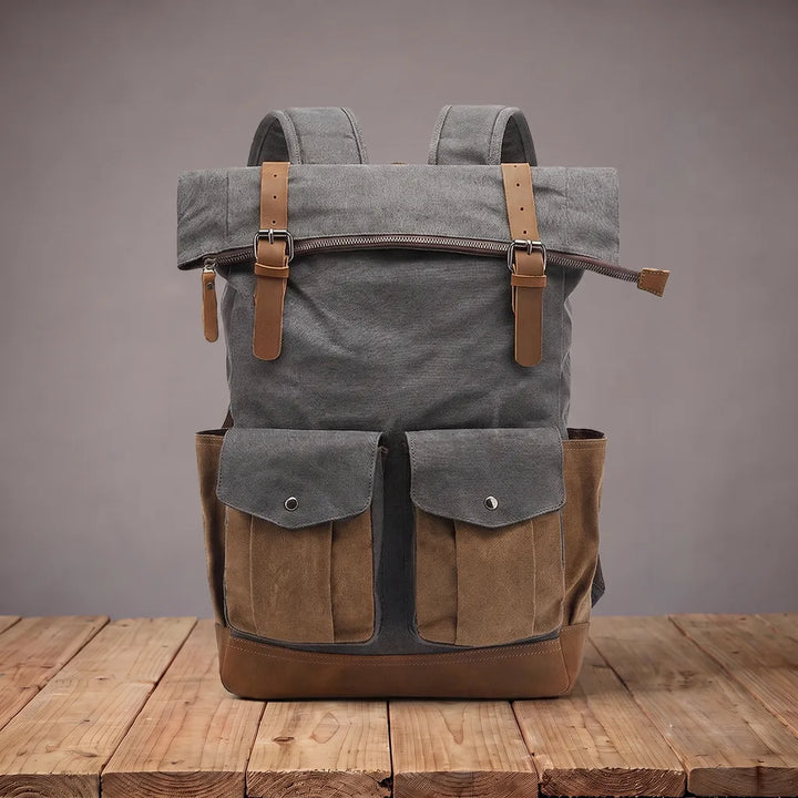 Theodore | mens laptop travel waterproof backpack - Color:Gray