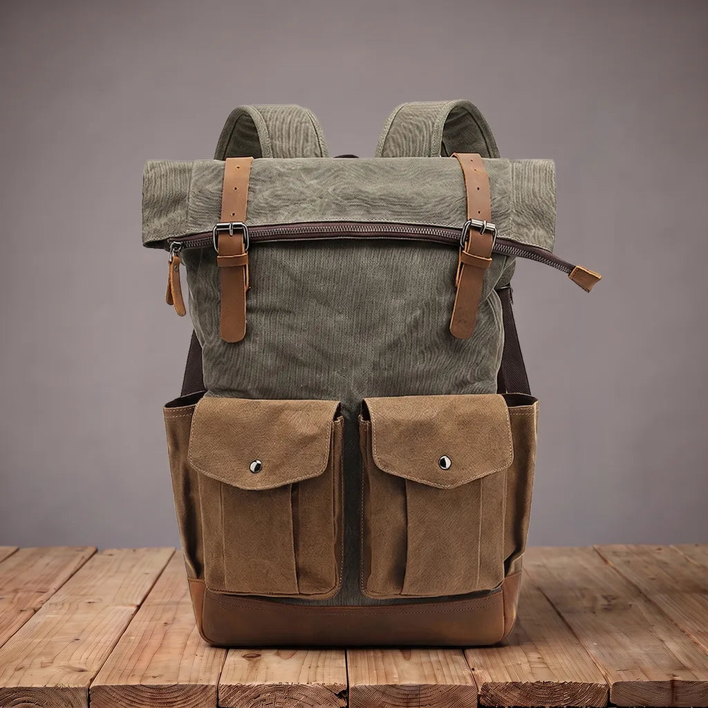 Theodore | mens laptop travel waterproof backpack - Color:Green